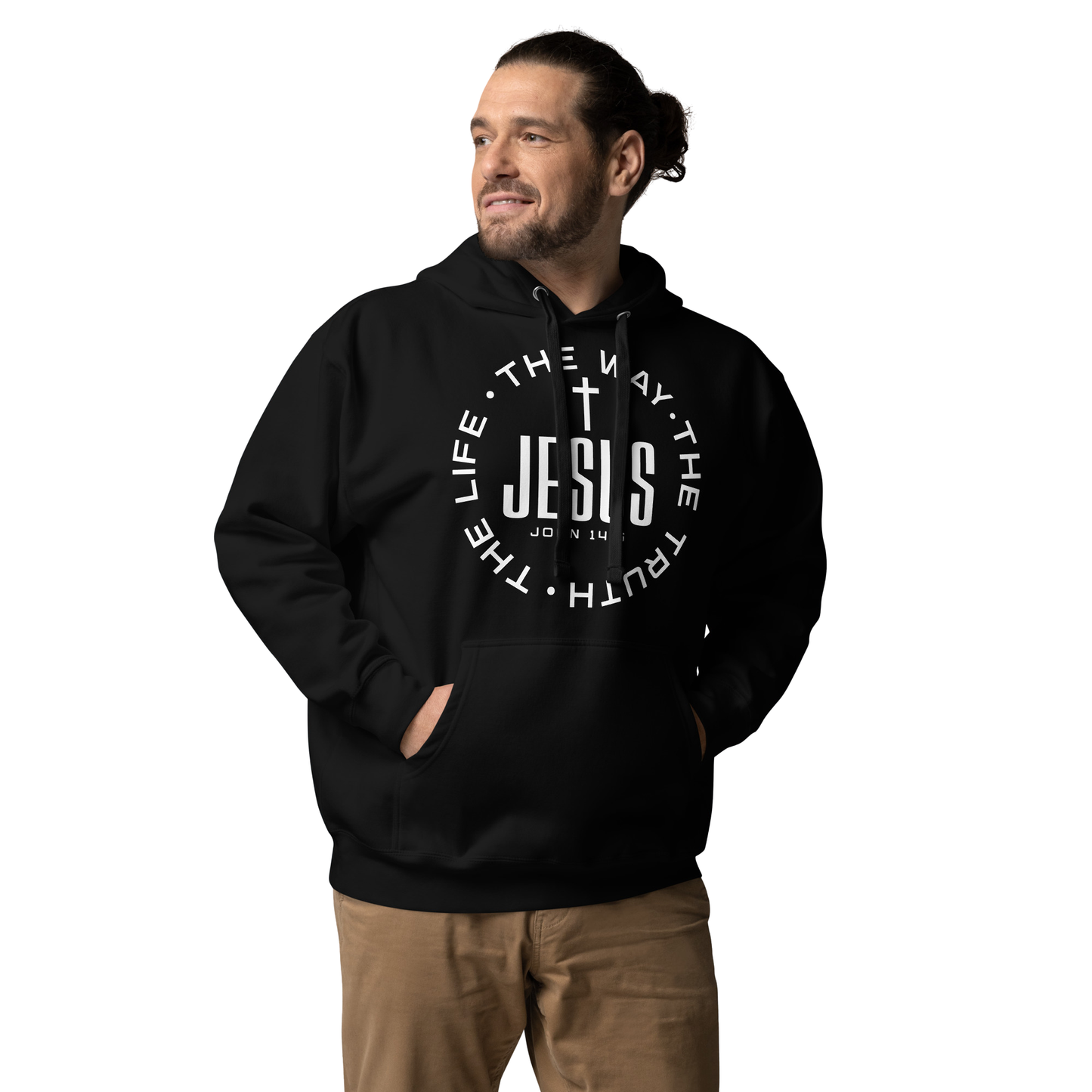 Premium Christian Unisex Hoodie – Jesus “The Way, The Truth, The Life” | John 14:6🔥(20% OFF)