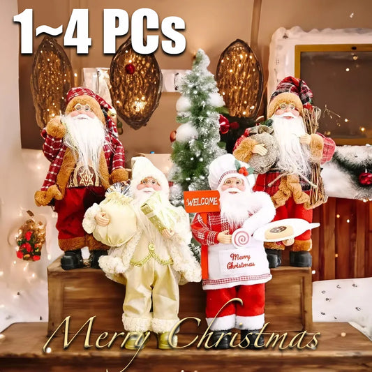 1~4PCS Santa Claus Christmas Tree Decorations 2024