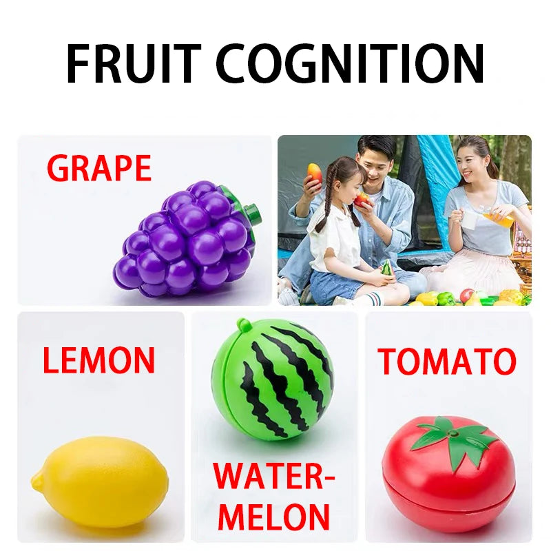 Cutting Play Food Toy for Kids Kitchen Pretend Fruit &Vegetable Accessories Educational Toy for Toddler Children Gift