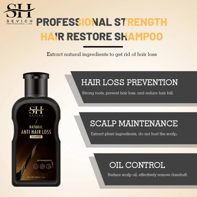 Sevich Natural Ginger hair Hair shampoo Hair Care 200ml Hair Loss Treatment Shampoo Herb Anti-hair loss & hair growth Shampoo