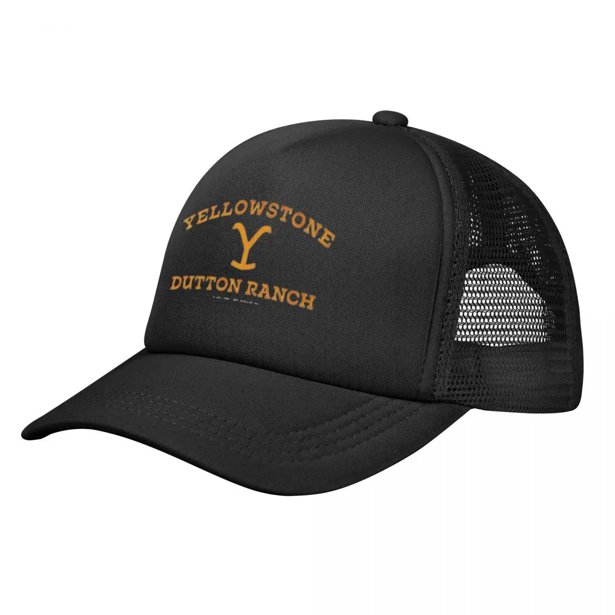 Yellowstones Dutton Ranch Gold Pocket Logo Mesh Baseball Caps Unisex Sport Sun Caps Adjustable Snapback Caps Summer Trucker Hats