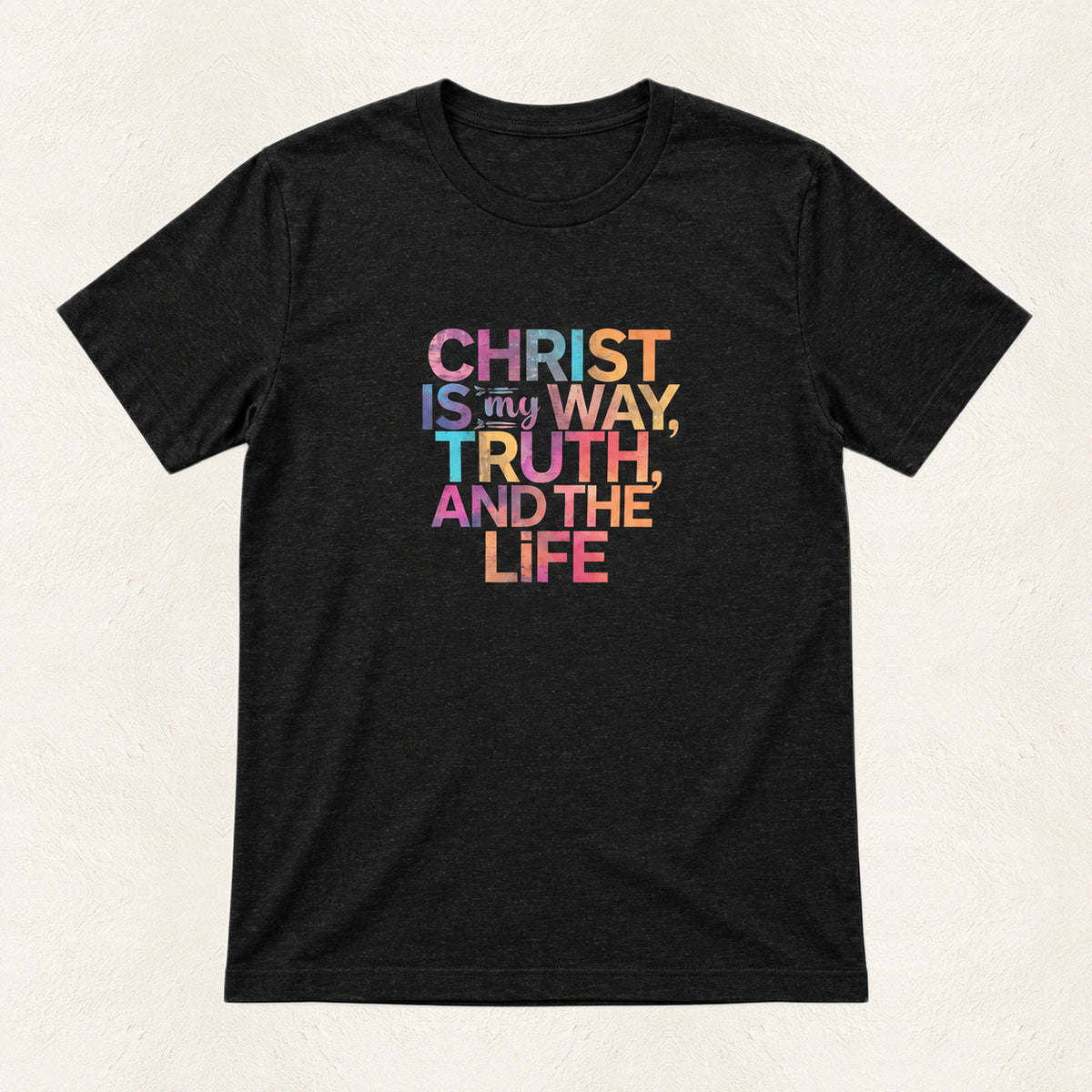 Christ Is the Way Women's T-Shirt — original product and design — warm ivory background