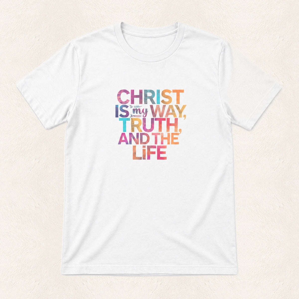 Christ Is the Way Women's T-Shirt — original product and design — warm ivory background