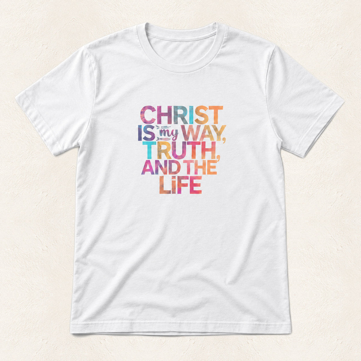 Christ Is the Way Women's T-Shirt — original product and design — warm ivory background